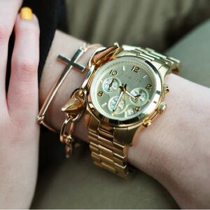 Michael Kors Gold-Tone Chronograph Watch MK5055